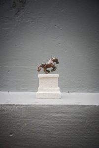 Rose Hawker, Repetition to weaken the absence (detail), bronze and limestone 12 x 7 x 4cm (approx.), photo: Rose Hawker, made in Melbourne
